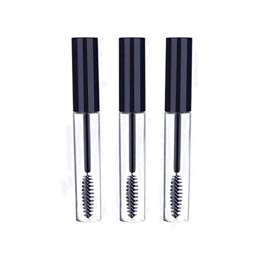 Sinen 3pcs 10ml Empty Mascara Tube Wand Eyelash Cream Container Bottle with 3 Rubber Inserts 3 Funnels 3 Transfer Pipettes