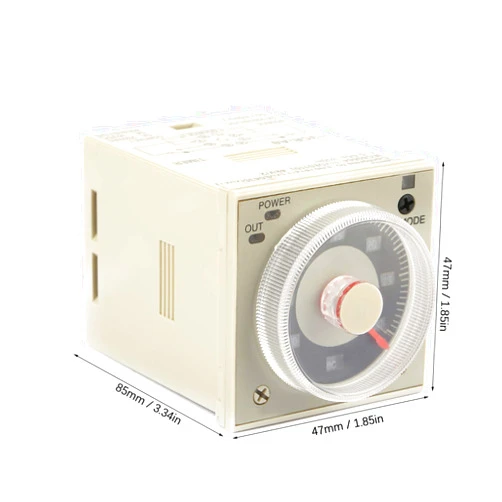 Naroote H3CR-A8 delay Timer Relay, knob Control Timer Relay 1.2S-300H 8 pin 100-240 V AC 100-125 V DC