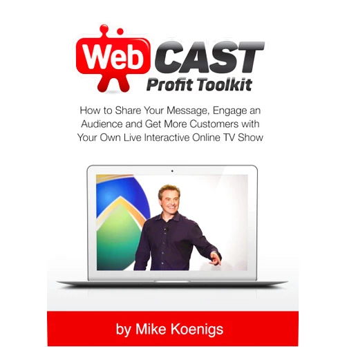 By Mike Koenigs (Author) Format: Kindle Edition Webcast Profit Toolkit: How to Share Your Message, Engage an Audience and Get More Customers with Your Own Live Interactive Online TV Show