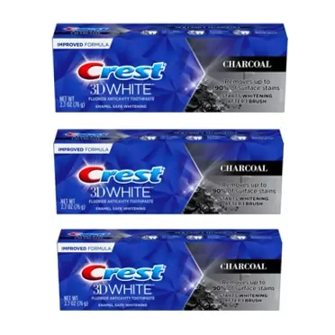 Crest 3D White Charcoal Teeth Whitening Toothpaste - 2.7 oz (Pack of 3)