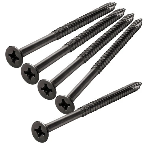 Cauldham Oil Rubbed Bronze Wood Screws #9 x 3 Inch for Door Hinges - 25 Pack
