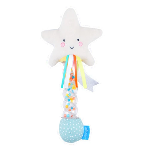 Taf Toys Star Rainstick Rattle, Musical Shake & Rattle Rainmaker Toy, Musical Instrument for Babies and Toddlers for Sensory and Motor Skills Development