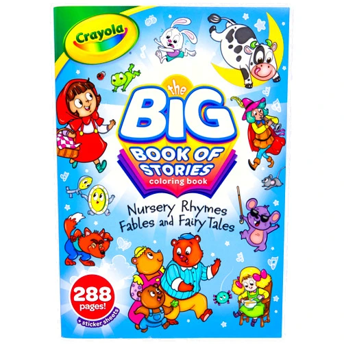 Crayola Coloring Book Set, Big Book of Stories, 288 Coloring Pages, Gift for Kids, Age 3, 4, 5, 6