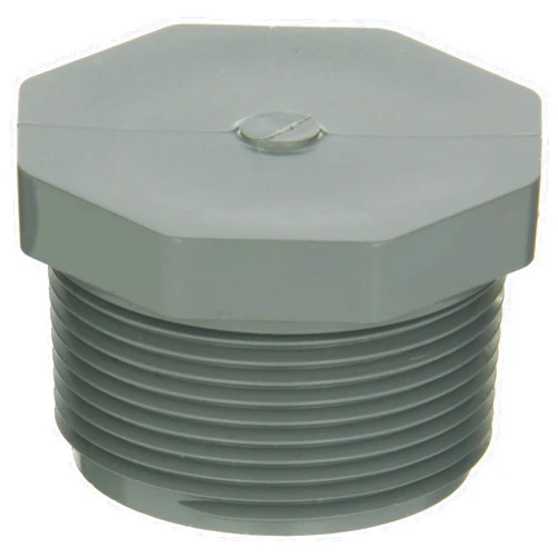 GF Piping Systems CPVC Pipe Fitting, Plug, Schedule 80, Gray, 4