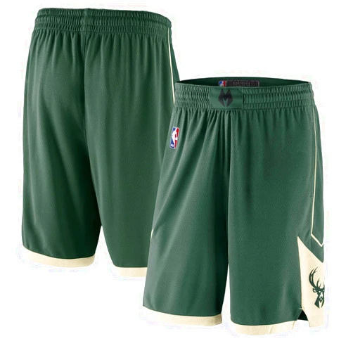 Outerstuff Milwaukee Bucks NBA Kids Youth 8-20 Icon Edition Green On-Court Swingman Performance Shorts