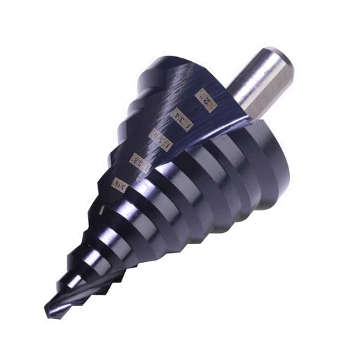 Jerax tools 2 Inch Step Drill Bit Spiral Grooved Double Fluted, M2 High Speed Steel Drill bits for Hole Drilling in Stainless Steel, Copper, Aluminum, Wood, Plastic…