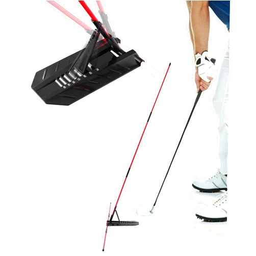 FAITIO Golf Alignment Sticks, Golf Swing Trainer with Angle Plate/Holder Sets, Posture Corrector Golf Trainging Aid, Swing Plane Trainer for Aiming, Putting, Swing/Professional Golf Practice Tools