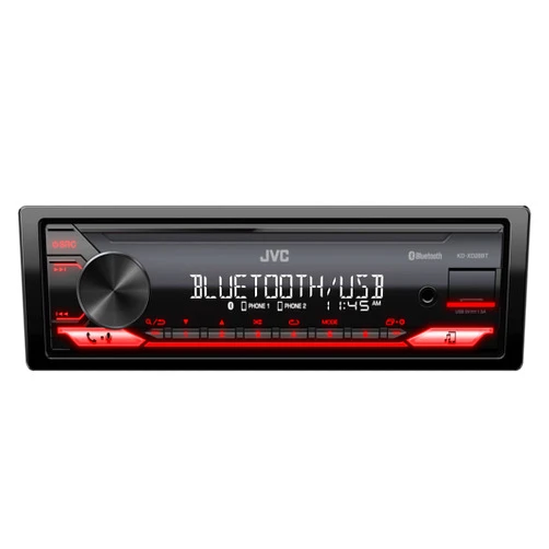 JVC KD-XD28BT Bluetooth Car Stereo w/USB Port – AM/FM Radio, MP3 Player, High Contrast LCD, 50 Watts, Detachable Face Plate – Single DIN – 13-Band EQ