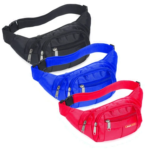 Reginary 3 Pcs Fanny Packs Crossbody Waist Bags for Women Men Crossbody Waterproof Fanny Pack Belt Bag for Travel Walking Running Hiking Cycling Outdoor Easy Carry Any Phone, Wallet (Black, Blue, Pink)