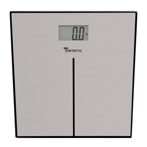 Escali Detecto D133 Deluxe Modern Stainless Steel Body Weight Bathroom Scale, Digital LCD Display, 400lb Capacity