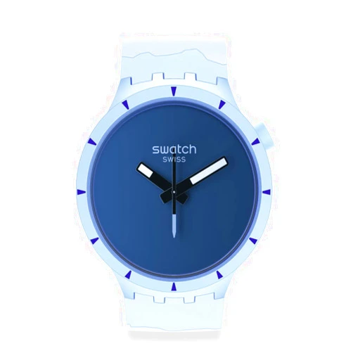 Swatch Big Bold Bioceramic Unisex Watch Casual Polymer Blue Automatic Waterproof Big Bold Bioceramic Arctic