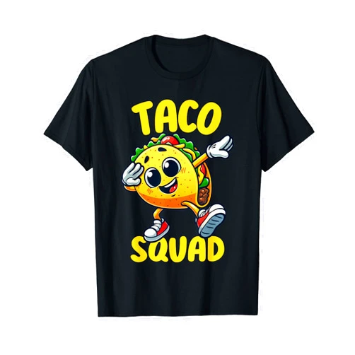 Funny Taco Dabbing Taco Sqaud For Women Men Kids Taco Sqaud Dabbing Funny Taco Mexican Food Cinco de Mayo Tee T-Shirt