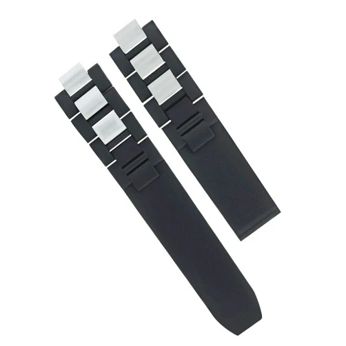 Ewatchparts 20MM SILICONE RUBBER STRAP BAND COMPATIBLE WITH CARTIER MUST 21 CHRONOSCAPH 2824 AUTOSCAPH