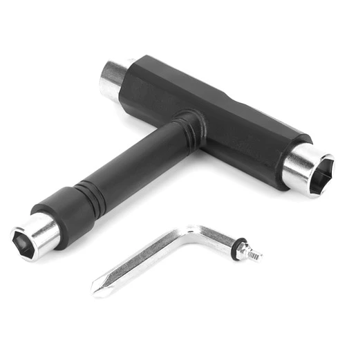 OAOJUBR Skate Wrench Tools, Multifunctional All-in-One Skateboard Wrench, 2-in-1 Portable T-Type Wrench and Built-in L-Type Cross Head Screwdriver, longboard accessories