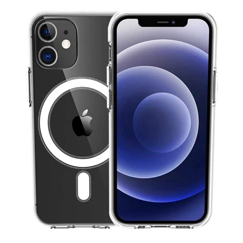 Piosoo Magnetic Clear Case for iPhone 11 Pro with Mag-Safe Wireless Charging,Anti-Yellow Soft Silicone TPU Protective Case with Magnets Crystal Clear Cover (Compatible with All Mag-Safe Accessories)