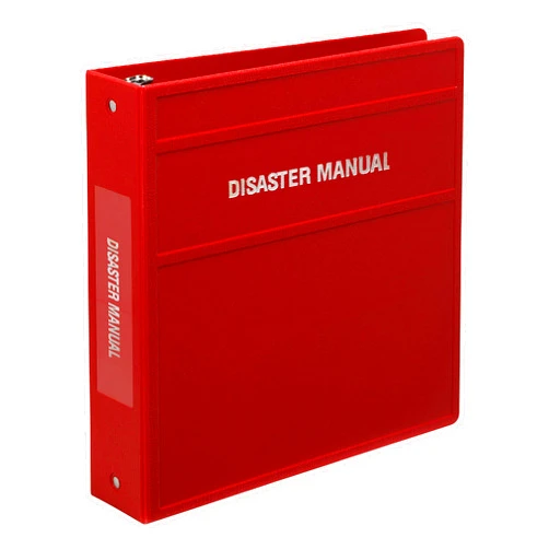 Carstens 2-Inch Heavy Duty 3-Ring Binder for Disaster Manuals – Side Opening, Brick Red