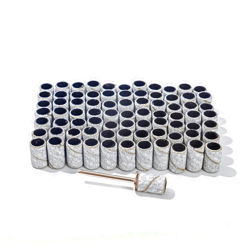 NMKL 100Pcs Zebra Sanding Band Pieces Grinding Polisher Files for Electric Nail Drill Bits Manicure Tools (240 Grit)