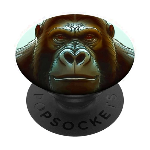 Apes & Gorillas Gifts Primate & Monkey Tees taiche Ape Mountain Gorilla Fun Face Cut Out PopSockets Swappable PopGrip