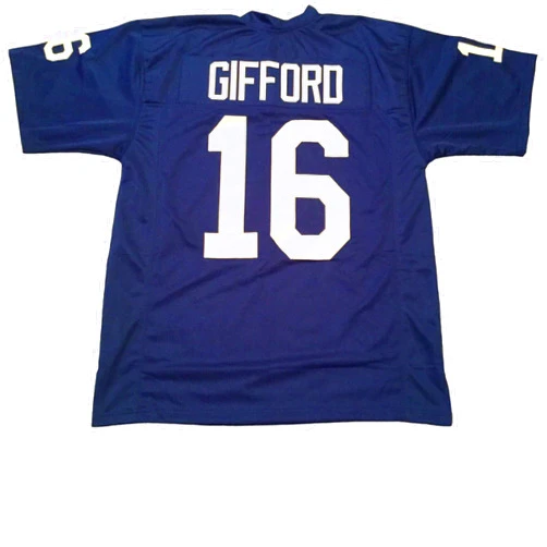 Generic Frank Gifford Blue Jersey Stitched Custom Football New No Brand/Logos