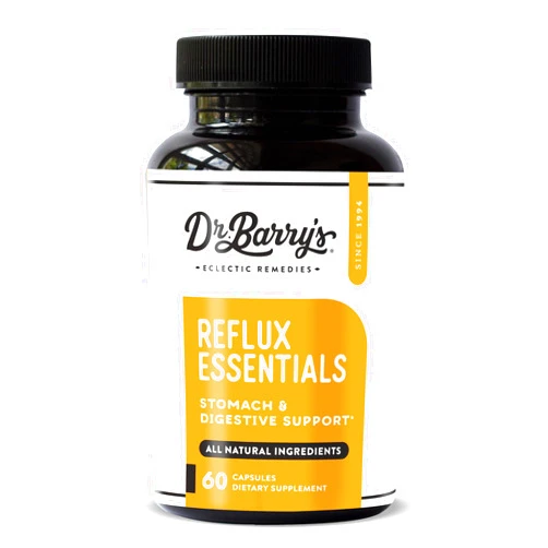 Dr. Barry's Reflux Essentials - Natural Support for Digestive and Stomach Health, Dietary Supplement for Heartburn and Indigestion, 60 Capsules - 30 Day Supply (1)