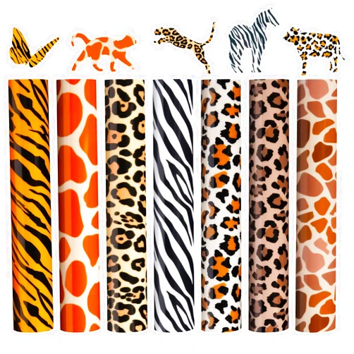 HTVRONT Leopard HTV Heat Transfer Vinyl - 8Pcs Leopard Iron on Vinyl for T-Shirts, Easy to Cut & Weed Cheetah Print HTV - 12X10in Pattern HTV for Cricut & Silhouette Cameo