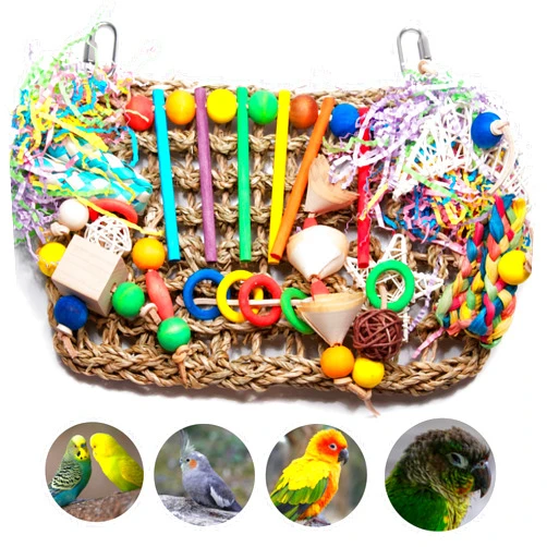 Wepets Seagrass Hand-Woven Foraging Parrot Toy (11.1