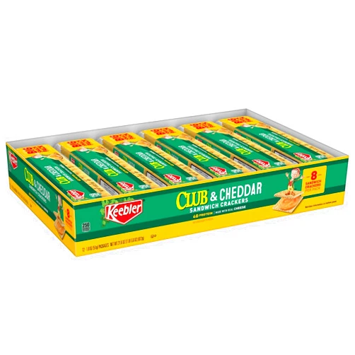 Keebler Club Cheddar Crackers (Pack of 12), 1.75 oz., Assorted