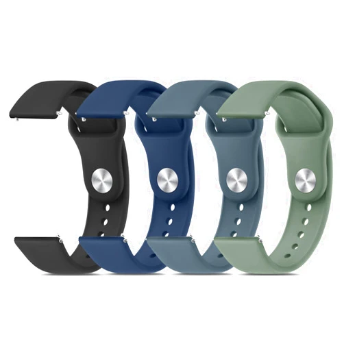 Meliya 20mm 22mm Watch Bands Quick Release Replacement Wristband, 4 Pack Soft Silicone Sport Replacement Straps for Men Women