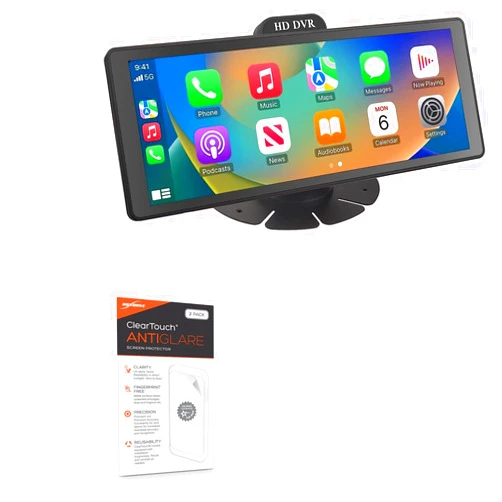 BoxWave Screen Protector Compatible with Eslyyds Portable Car Radio (10.26 in) - ClearTouch Anti-Glare (2-Pack), Anti-Fingerprint Matte Film Skin
