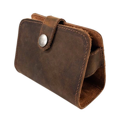 Hide & Drink, Shaving Travel Kit Case, Portable Razor Organizer, Handmade from Full Grain Leather - Bourbon Brown