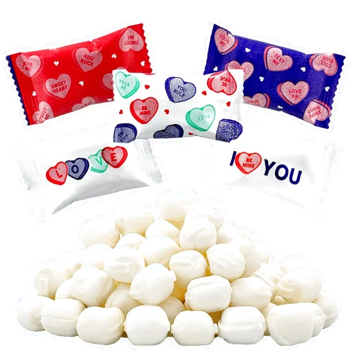 Fruidles Valentine's Day Buttermints, Mint Candies, After Dinner Mints, Butter Mint Candy, Fat-Free, Kosher Certified, Individually Wrapped (50 Buttermints)