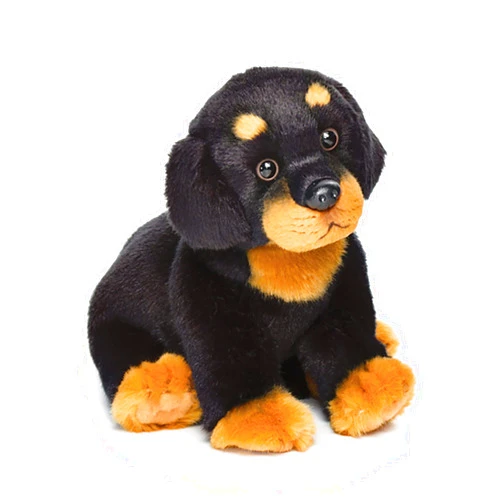 DEMDACO Nat and Jules Sitting Small Rottweiler Dog Children's Plush Stuffed Animal Toy
