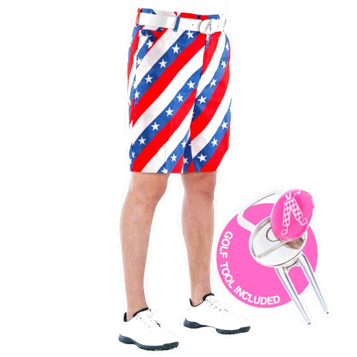 Royal & Awesome Mens Golf Shorts, Crazy Golf Shorts For Men, Plaid Shorts Men - Golf Tool Included