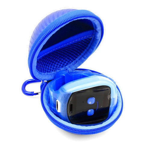 CASEMATIX Smartwatch Travel Case Compatible with Little Tikes Tobi, Tobi 2 Robot Smartwatch - Hard Case for Watch with Carabiner and Accessory Storage, Blue Case Only