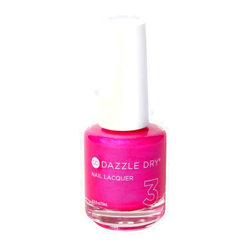 Dazzle Dry Nail Lacquer (Step 3) - Beloved - A bright hot pink shimmer with a subtle blue flash effect. Semi-sheer shimmer. (0.5 fl oz)
