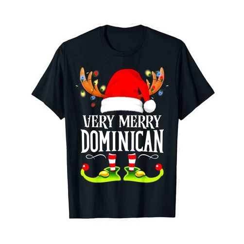99 Gifts Funny Matching Xmas PJS Shirts For Family Very Merry X-Mas Dominican Matching Christmas T-Shirt