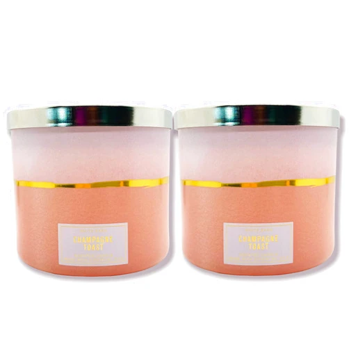 White Barn Body Works 3-Wick Scented Candle in Champagne Toast-2 Pack