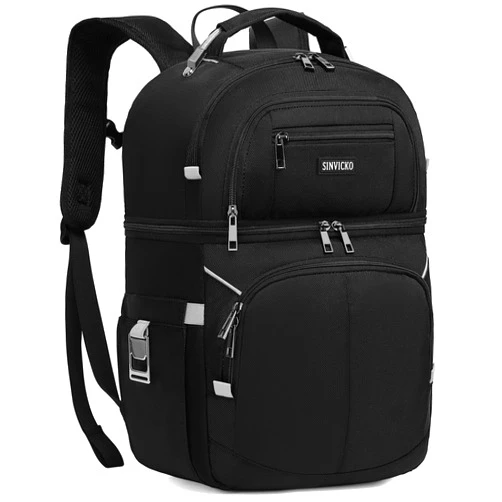 SINVICKO Insulated Cooler Backpack,Double Deck Leakproof Cooler Bag,Insulated Backpack Cooler Lunch Backpack for Men Women