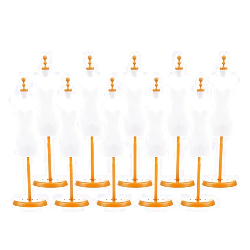 EXCEART 10Pcs Doll Clothes Form Dress Doll Stand Doll Display Holder Action Figure Stand Mannequin Model Stand Accessories for Doll Dresses Dollhouse