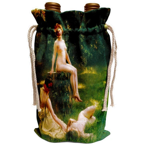 3dRose Wine Bag - La Clairiere by Julius LeBlanc Stewart BLN Beautfiul Nudes Fine Art Collection