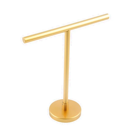 GERZWY Free Standing Modern Hand Towel Holder Gold Stainless Steel Tree Rack Countertop Towel Ring