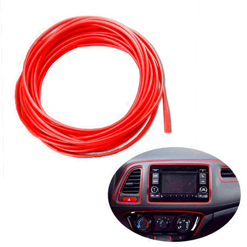 Mr.Brighton LED 10ft (3m) Red Car Interior Decorative Molding Door Panel Gap Trim Strip