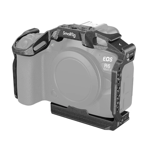 SmallRig“Black Mamba”Camera Cage for Canon EOS R6 Mark II, Built-in Quick Release Plate for Arca-Type, Film Movie Making Camera Video Cage with Shoe Mount, 1/4''-20 & 3/8''-16 Threaded Holes