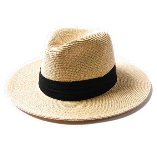FURTALK Panama Hat Sun Hats for Women Men Wide Brim Fedora Straw Beach Hat UV UPF 50