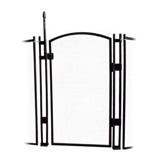 Sentry Safety Pool Fence EZ-Guard 4' Tall Self Closing/Self Latching Mesh Child Safety Pool Fence Gate Kit for In-Ground Pools - (Black, 4 ft.)