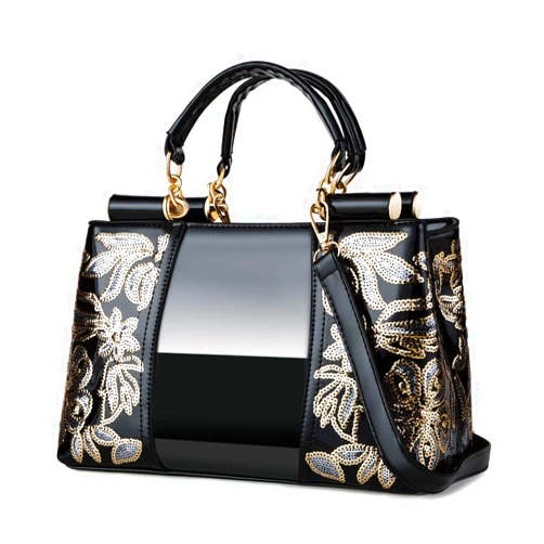 Nevenka Handbags For Women Patent Leather Designer Purse Suitable for Shopping Party Daily Use
