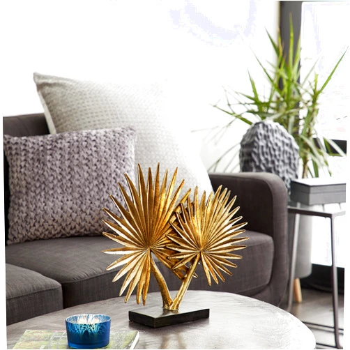 Deco 79 Polystone Leaf Palm Sculpture, 19