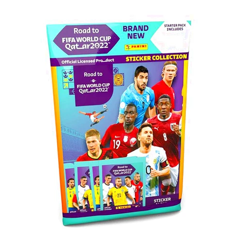 World Cup 2022 Panini Road to World Cup Stickers - Mega Starter Pack (Album + 51 Stickers)