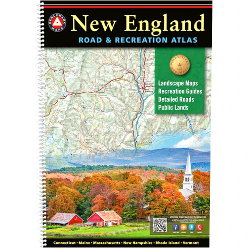By Benchmark Maps (Author, Editor, Illustrator) New England Road and Recreation Atlas - 1st Edition, 2025 (Benchmark)