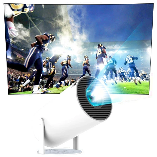 Intejoy Mini Projector Portable Projector with WiFi and Bluetooth 130-Inch 1080P Support 200 ANSI 5G WiFi Auto Keystone Outdoor Home Projector